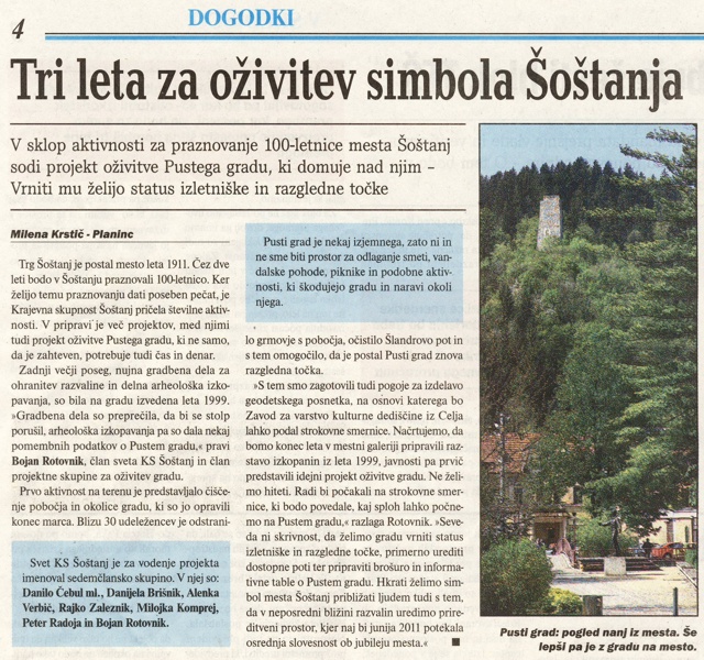 NAŠ ČAS: 2009_04_09 Pusti grad 2009_04_09_Nas_cas_Pusti_grad